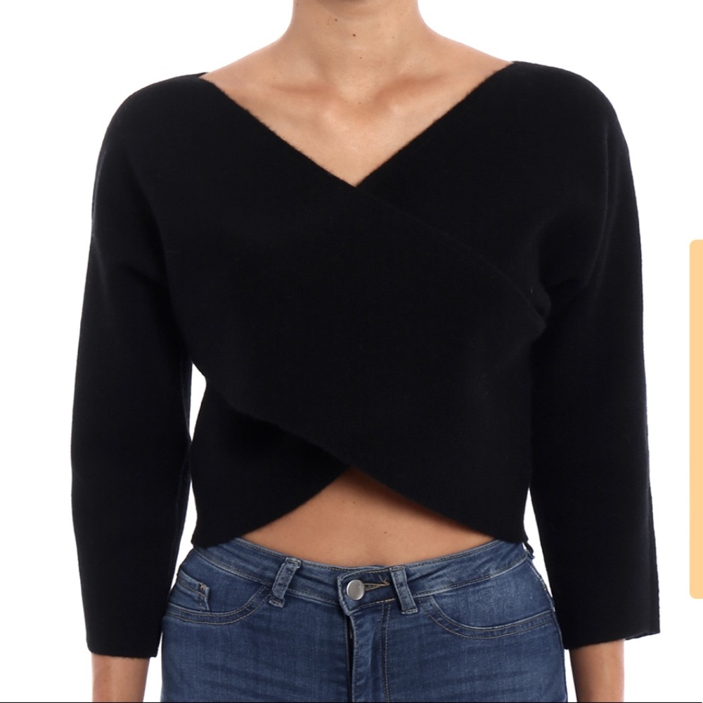 Brand New with Tags DVF Cashmere Wrap Sweater. Size L